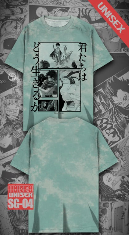 Playera en niño y la garza