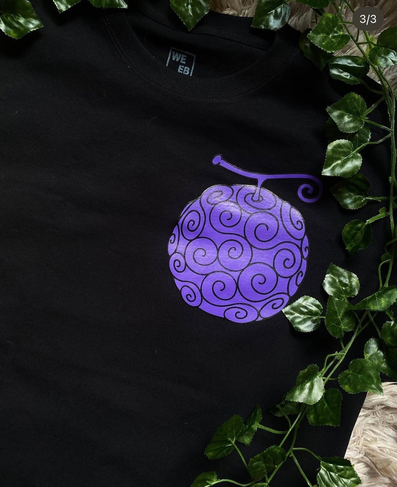 Playera luffy estampado adelante y atrás