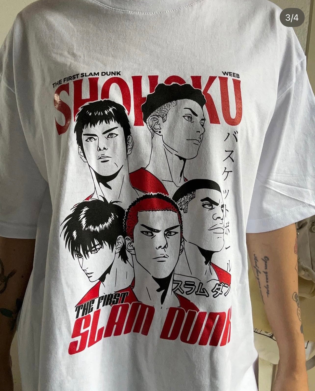 Playera slam dunk corte oversize