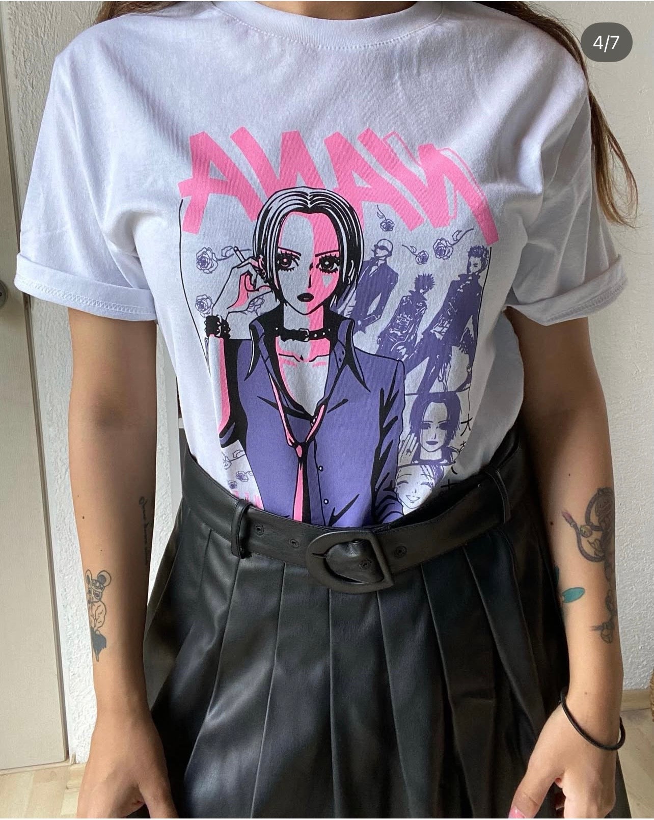 Playera nana tipo oversize