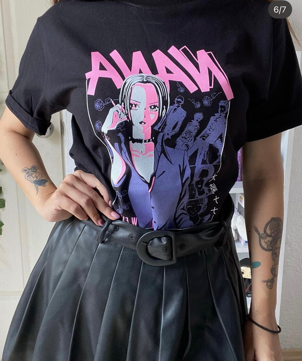 Playera nana tipo oversize